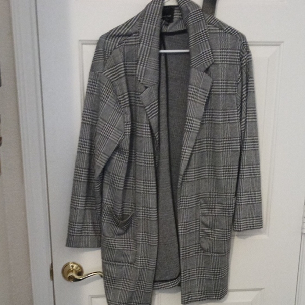 Plaid Blazer Coat